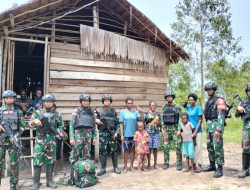 Satgas Yonif 123/Rajawali Gelar Pelayanan Kesehatan Keliling untuk Warga Kampung Wonggi