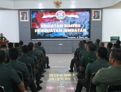 Korem 044/Gapo Gelar Bimtek Satgas Jembatan TNI AD, “Tidak Ada Toleransi Terhadap Pelaksanaan Yang Asal-Asalan”