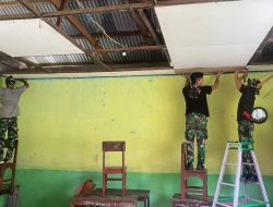 Peduli Prasarana Pendidikan, Satgas Yonif 643/Wns Rehab SD YPPK Wembi
