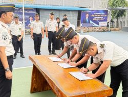 Perkuat Integritas, Seluruh Pegawai Rutan Kelas I Palembang Tandatangani Fakta Integritas