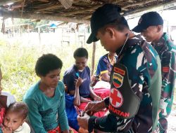 ​Wujud Bakti di Ujung Timur, Satgas Yonif 123/Rajawali Beri Layanan Kesehatan Gratis di Pedalaman Papua Selatan