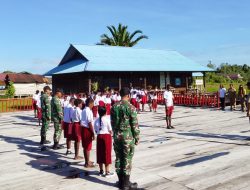 Senyum Ceria di Ujung Timur: Satgas Yonif 123/Rajawali Nyalakan Pelita Pendidikan di Papua
