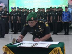 Sertijab Dandim 0401/Muba, Danrem 044/Gapo : Wujud Regenerasi Kepemimpinan di TNI AD