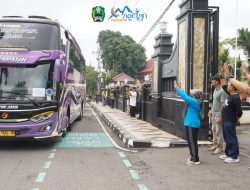Mudahkan Perantau, Bupati Magetan Lepas Keberangkatan Arus Balik Bareng IKMA