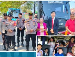 Wujudkan Toleransi, Polsek Serang Baru Kawal Keberangkatan Jemaat HKBP ke Gedung FKUB Bekasi