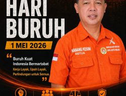 Ketua DPD Gerakan Rakyat Kota Bekasi, Nanang Kosim, Ucapkan Selamat Hari Buruh.