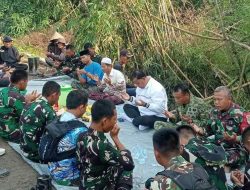 Dukung Asta Cita, Kodim 0509/Kabupaten Bekasi Bangun Jembatan Gantung di Cibarusah