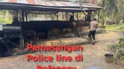 Berantas Illegal Refinery, Polsek Keluang Amankan Tiga Terduga Pelaku Penyulingan Minyak Ilegal