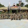 Satgas Yonarmed 19/Bogani Terima Kunjungan Kehormatan Pasukan Diraja Malaysia