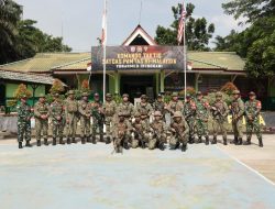Satgas Yonarmed 19/Bogani Terima Kunjungan Kehormatan Pasukan Diraja Malaysia