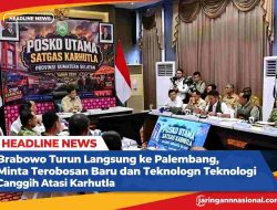 Prabowo Turun Langsung ke Palembang, Minta Terobosan Baru dan Teknologi Canggih Atasi Karhutla