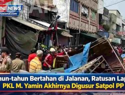 Tahun-tahun Bertahan di Jalanan, Ratusan Lapak PKL M. Yamin Akhirnya Digusur Satpol PP