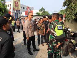 Kapolres Metro Bekasi Kota Pastikan  Posko Jaga Jakarta di Jatiwaringin.