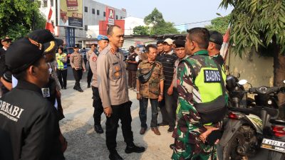 Kapolres Metro Bekasi Kota Pastikan  Posko Jaga Jakarta di Jatiwaringin.