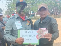 Linmas Jatiwaringin Juara I PBB Kecamatan Pondok Gede, Lurah Hariri Apresiasi Kerja Keras Tim.