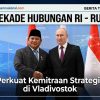 Bicara 5 Dekade Hubungan RI-Rusia, Prabowo dan Putin Sepakat Garap Sektor Strategis di Pasifik