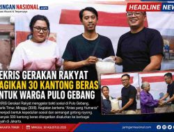 GEKRIS Gerakan Rakyat Bagikan 30 Kantong Beras untuk Warga Pulo Gebang
