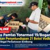 Satgas Pamtas Yonarmed 19/Bogani Gagalkan Penyelundupan 21 Botol Vodka di Entikong