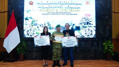 Tiga Prajurit Kodam XVIII/Kasuari Sabet Penghargaan di Ajang Foto dan Video HUT ke-81 TNI