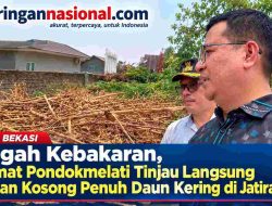 Cegah Kebakaran, Camat Pondokmelati Tinjau Lahan Kosong Penuh Daun Kering di Jatirahayu