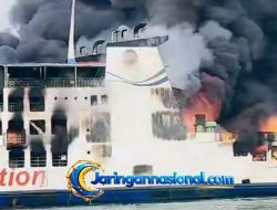 KMP Batu Mandi Terbakar di Perairan Merak, Seluruh Penumpang dan Awak Kapal Dievakuasi