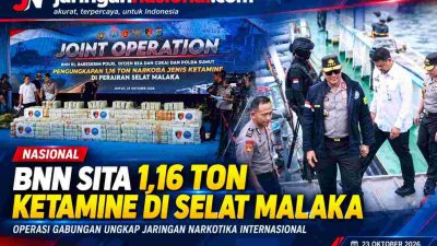 BNN dan Polri Bongkar Dua Jaringan Narkotika Internasional, 2,36 Ton Barang Bukti Disita
