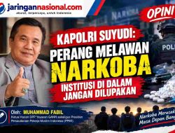 PERANG MELAWAN NARKOBA: INSTITUSI DI DALAM JANGAN DILUPAKAN