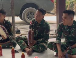Pererat Silaturahmi dengan Warga, Satgas Yonif 147/KGJ Latih Seni Hadroh di Distrik Meyado