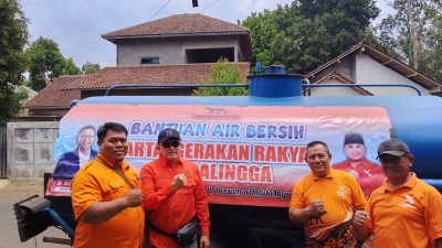 DPD Gerakan Rakyat Purbalingga Salurkan Bantuan Air Bersih bagi Warga Terdampak Kekeringan.