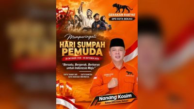 Nanang Kosim, Ketua DPD Partai Gerakan Rakyat Kota Bekasi, Ajak Generasi Muda Perkuat Persatuan di Hari Sumpah Pemuda 2026